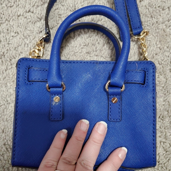 Michael Kors Blue Mini Crossbody Bag - Picture 8 of 16